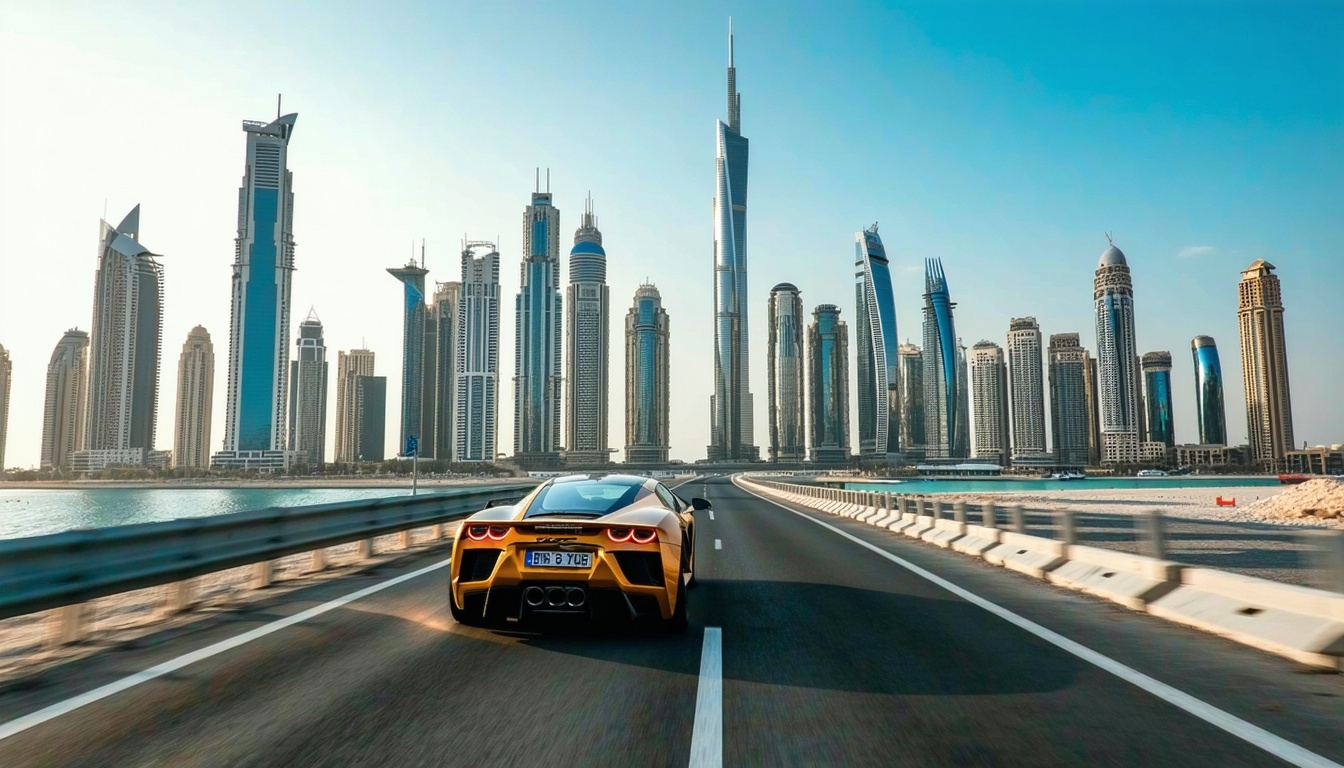 Luxury road trip through Dubai's iconic skyline